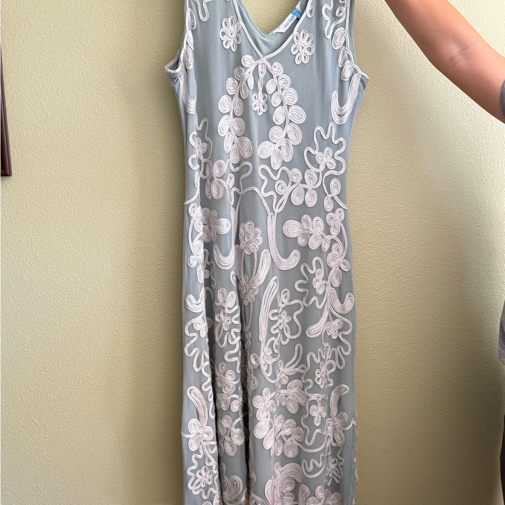 Elegant Floral Embroidered Dress